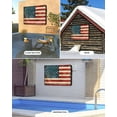 thumbnail image 4 of American Flag Outdoor TV Cover 40 to 43 Inch Weatherproof, Red Strip Vintage Shabby US Flag 600D Oxford TV Covers with Waterproof Zipper, Outside Flat TV Screen Protector Size 40"W x 25"H x 4.5"D, 4 of 7