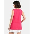 thumbnail image 3 of Time and Tru Women's Double Cloth Cotton Tank Top, Sizes XS-XXXL, 3 of 4