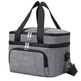thumbnail image 1 of Bolsa de almuerzo aislada para mujeres / hombres - Lonchera reutilizable para la oficina, picnic, senderismo - Bolsa de almuerzo con doble compartimento Bolsa térmica, 1 of 5