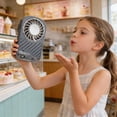 thumbnail image 1 of Aodebiao USB Rechargeable Handheld Fan with Digital Display, Portable Small Powerful Fan for Personal Cooling, 199 Speed Adjustable Quiet Mini Fan for Travel Office Desk Home Use, 1 of 6