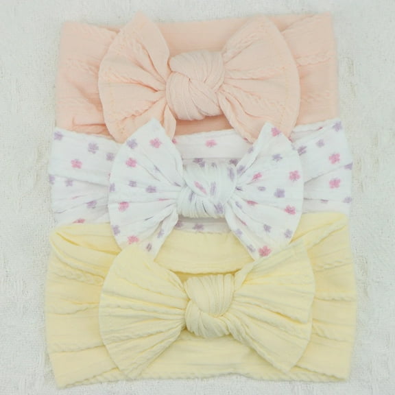 3Pcs/Set Baby Girl Headbands Lot Bows Baby Headband Newborn Gift Elastic Hair Bands Children Turban Kids Infant Hair Accessories