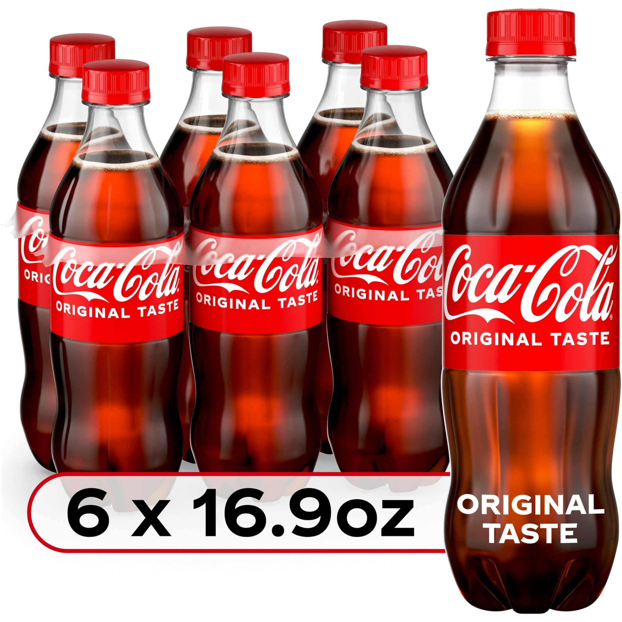 Coca-Cola Classic 6-Pack Soda – Refreshing 16.9 fl oz Bottles