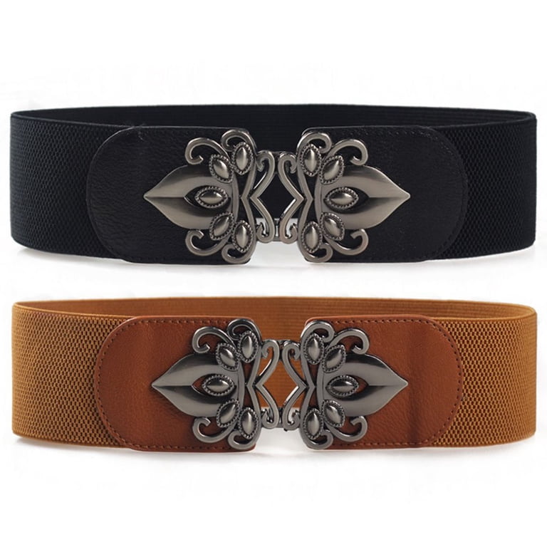 SANAG Women Wide Belt Fashion Elastic Stretch Buckle  display picture 1