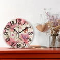 thumbnail image 2 of Butterflies Flowers Floral 10 inch Wall Clocks Non Ticking Easy to Read Battery Decorative for Home Bathroom Kitchen Bedroom Living Room, 2 of 8
