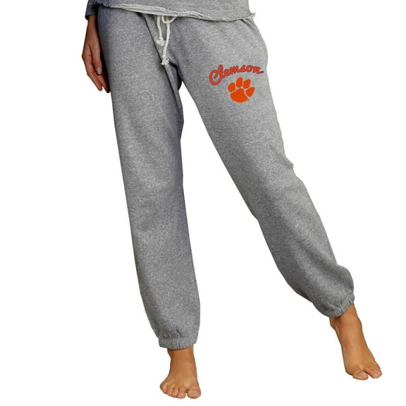 Women's Concepts Sport Gray Clemson Tigers Mainstream Knit Jogger Pants