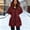 Wine, variant on Floleo Women's Longline Hooded Puffer Vest Half Sleeve Snap Button Zip Up Quilted Lightweight Winter Coat Casual Everyday Outerwear Top