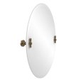 thumbnail image 2 of Frameless Oval Tilt Mirror with Beveled Edge in Polished Brass, 2 of 5