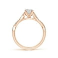 thumbnail image 2 of ANGARA Natural Diamond Twist Shank Engagement Ring in 14K Rose Gold for Women (Size-5.9mm| Color-I-J| Clarity-I1-I2) | April Birthstone, Anniversary, Jewelry Gift for Women | Natural Diamond Ring, 2 of 10