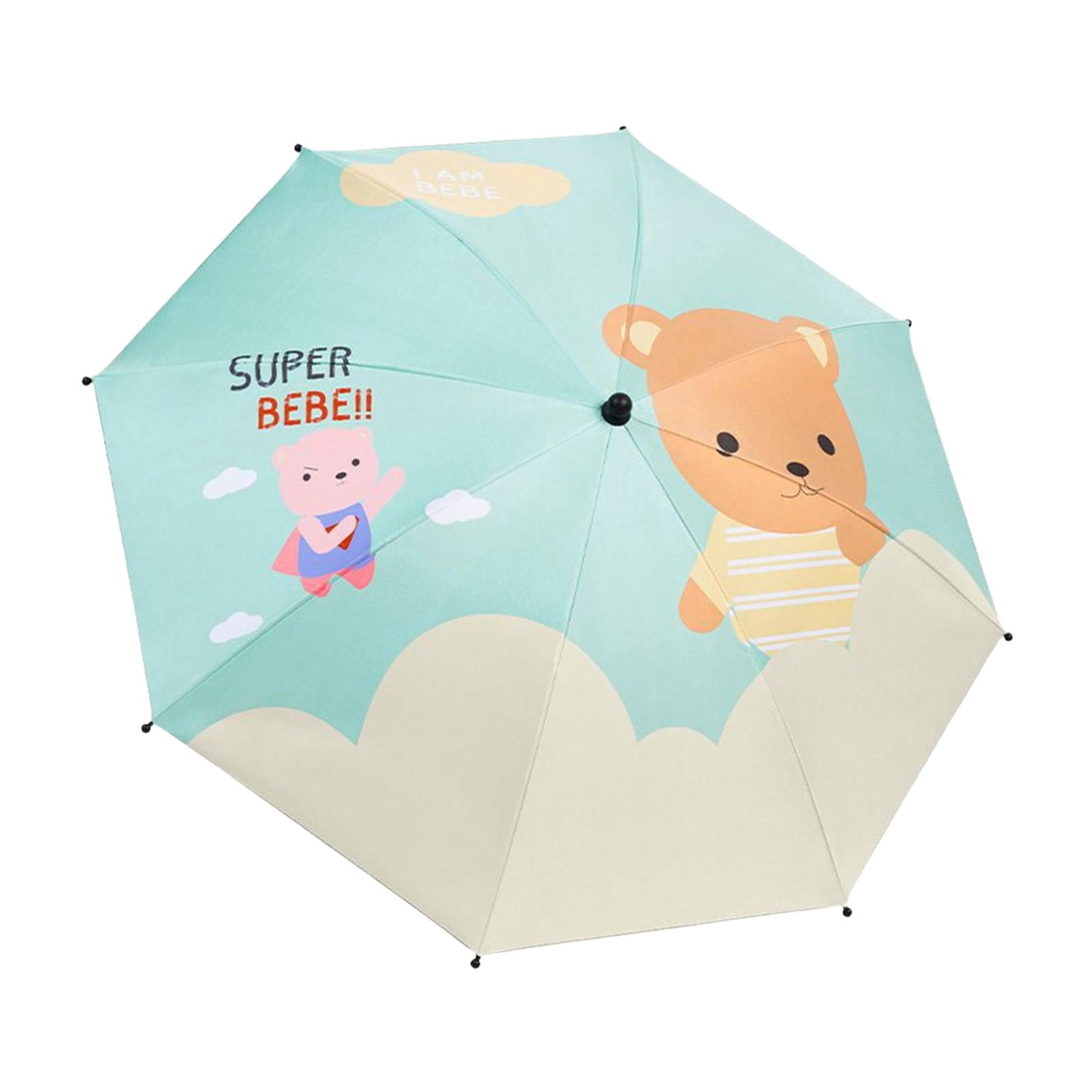 harayaa Baby Pram Umbrella with Clamp Baby Stroller Parasol Universal Summer 360 Degree bear