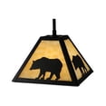 thumbnail image 2 of Meyda Tiffany 138210 8" Square Lone Bear Mini Pendant - Black, 2 of 3