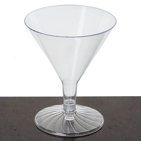 Cheap Martini Glasses Efavormart 60 Pcs - Clear Disposable Plastic Martini Glass for Wedding Birthday Party Banquet Events Cocktail Cups ()