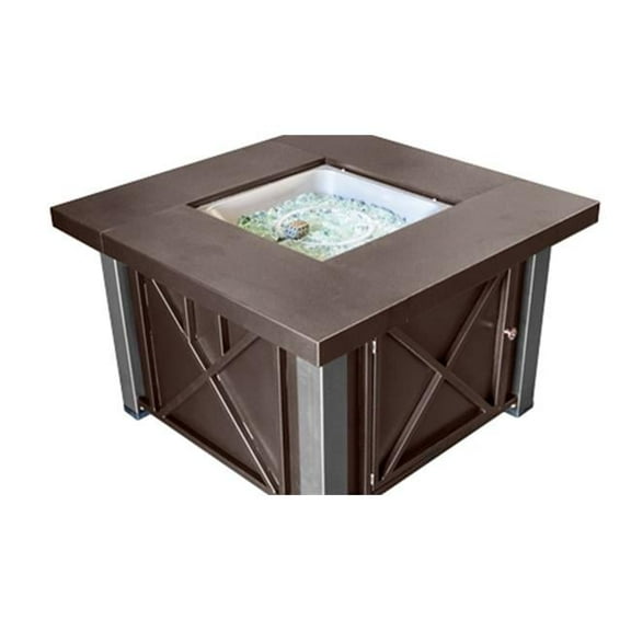 Decorative Hammered Bronze Fire Pit with Stainless Steel Legs & Lid