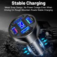 thumbnail image 2 of relayinert 4-port Car Charger With Multiple Protection Functions 4-port Car Charger Is white, 2 of 6