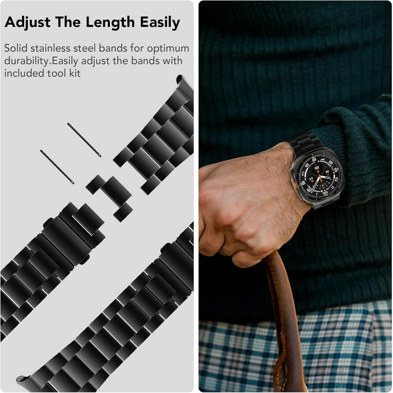 KOMI Band for Galaxy Watch Ultra 47mm(2024), No Gap Metal