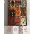 thumbnail image 6 of Boho Vintage Sheer Curtains 84 Inch Length 2 Panels Set, Brown Ethnic Middle Century Geometric Voile Window Treatment Rod Pocket Curtains Sheers Drapes for Bedroom/Living Room/Kitchen 52"x84"x2, 6 of 7