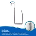 thumbnail image 4 of Kenney Over the Tank Toilet Paper Holder, Metal, Brushed Nickel, 4 of 5