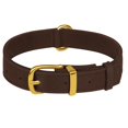 thumbnail image 2 of Collar de piel auténtica para perro, collar de mascota acolchado suave y resistente para perros pequeños, medianos y grandes (café, M, ajuste de cuello de 12 a 15, 2 of 8