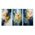thumbnail image 2 of Designart "Spring Serenity Abstract in Turquoise and Yellow III" Abstract Painting Wall Art Set Of 3 - Modern Blue Gallery Set For Office Decor, 2 of 6