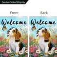 thumbnail image 3 of ADALE Welcome Garden Flag Double Sided Cute Beagle Dog Flowers Seasonal Spring Small Flags For Outside Outdoor Decor Yard Farmhouse Holiday Spring Summer Decorations Yard Flags (Size 12x18in/30x45cm), 3 of 6