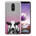thumbnail image 1 of FINCIBO Pink Gradient Glitter Case, Sparkle Bling TPU Cover for LG Stylo 4 Q710 6.2" 2018, Black Spot Cow, 1 of 3