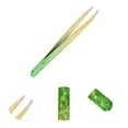 thumbnail image 3 of Unique Bargains 1 Pc Ice Flower Flat Edge Eyebrow Tweezer for Bathroom Travel Hotel Yellow Stainless Steel, 3 of 4