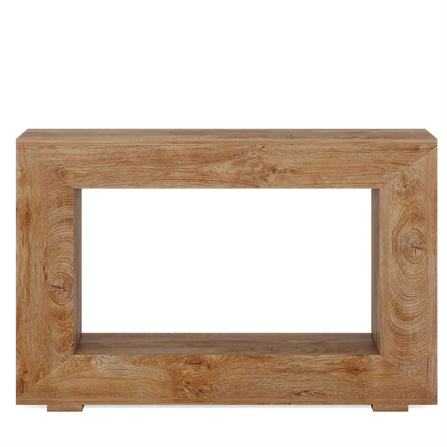 Demi Bonn 47" Farmhouse Console Table, Modern Living Room Sofa Table with Storage, Contemporary Entryway Hall Table, Foyer Display Table, Brown