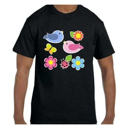 Tshirt Mother's Day Flowers Birds Design