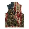 thumbnail image 5 of Uorisanigo Toddler Girls Boys Fleece Vest Jacket Puffy Kids Outwear Fuzzy Full Zipper Camo American Flag Deer Hunter Vest Sleeveless Jacket Fashion Fall Winter Clothes Age 2-12, 5 of 7