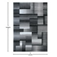 thumbnail image 5 of BizChair Modern Contemporary Area Rug, Grey Black (5 Feet X 7 Feet), 5 of 7