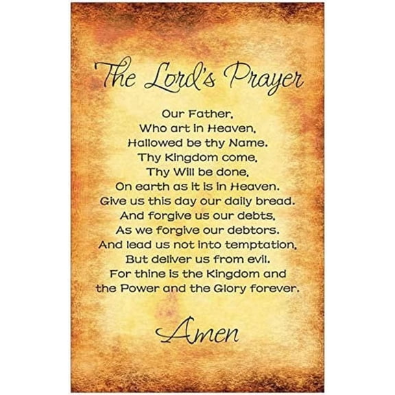 The Lord's Prayer Inspirational Christian Signs Tin Sign Metal Art Home Cafe Bar Wall Decor Room Door Accessories 8x12inch