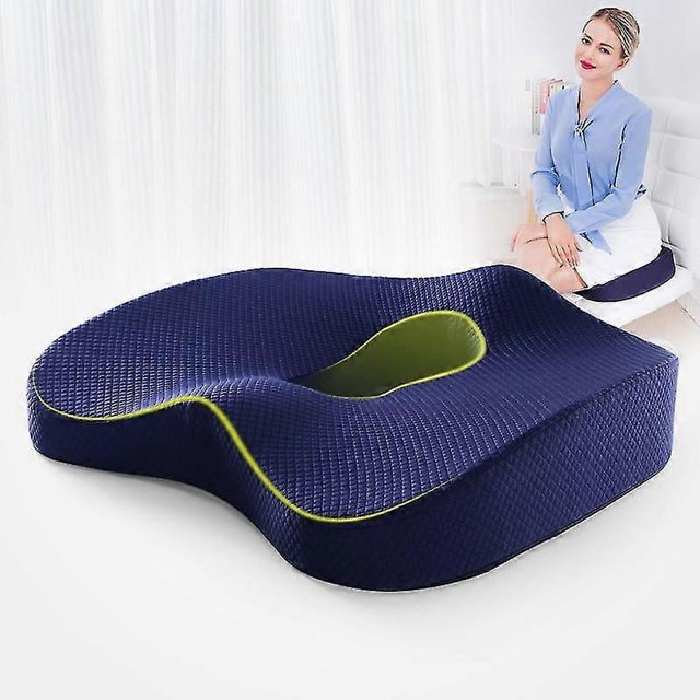Cojín de espuma viscoelástica para asiento, almohada ortopédica para coxis, cojín para silla de oficina, soporte para cintura, cojín para espalda, asiento de coche