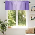 thumbnail image 6 of Ombre Valances for Windows, 42 x 18in, Violet Purple Gradient Rod Pocket Kitchen Valance Curtain Light Filtering Window Treatments for Living Room Bedroom, 1 Panel, 6 of 7