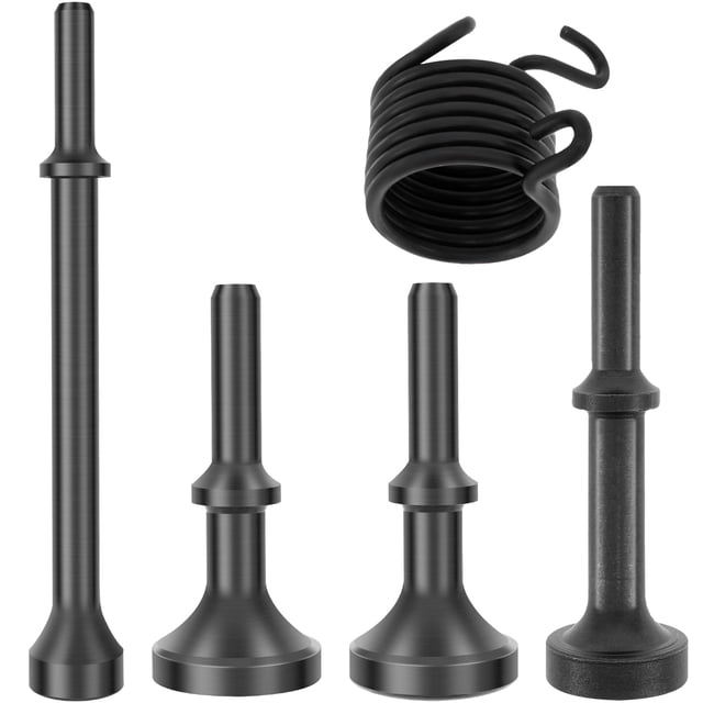 Hvxrjkn Juego de 5 Brocas de Martillo de Aire, Brocas de Cincel Neumáticas de Alta Resistencia para Formar Hojas de Metal, Remachado y Derribado