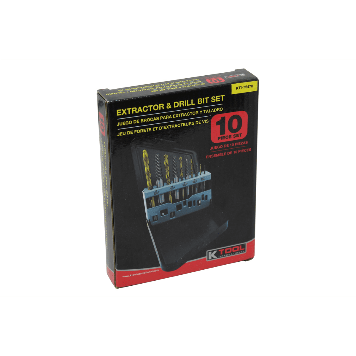 K Tool International Extractor Drill Bit Set 10 pc