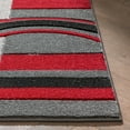 thumbnail image 5 of Well Woven Echo Shapes & Circles Red/Grey Modern Geometric Comfy Casual Hand Carved Area Rug 4x5 4x6 (3'11" x 5'3") Easy Clean Stain Fade Resistant Abstract Contemporary Thick Soft Plush Living Room, 5 of 7