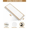thumbnail image 5 of White Stair Treads for Wooden Steps Indoor Runner Rug Carpet, Pure White Solid Color Simple Minimalism Art 4 Pieces Peel and Stick Staircase Step Treads Covers Washable Throw Door Mats, 30"x8", 5 of 5