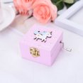 thumbnail image 3 of EeaseCA Wooden Music Box Hand-cranked Unicorn Pattern Miniature Wind Up Handmade Mechanical Rotation Box for Birthday Valentine's Gift Christmas Decoration(Random Color Random Pattern), 3 of 7