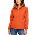 thumbnail image 5 of Cilsoka Women's Softshell Jacket Water Resistant Full Zip Windbreaker Lightweight Plus Size Coat with Stand Collar and Zip Pockets, 5 of 6