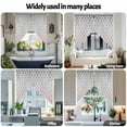 thumbnail image 6 of Morocco Trellis Swag Valances for Windows 2 Pack Abstract Geometric Grey Pink Ombre Swag Kitchen Curtains 45 Inches Long Rod Pocket Short Window Treatment for Kitchen Bathroom 36"x45", 6 of 8