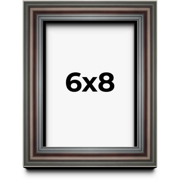 6x8 Shadow Box Frame Brown Cherry | 2.625 Inches Deep Pine Wood Traditional Shadowbox Display Frame