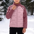 thumbnail image 6 of Samdudou Girls Winter Coats Puffer Jackets Mixed Media Zip Up Fall Outerwear Kids Stand Collar Quilted Core Clothes Outdoor Layering Tops Basic Playwear Gear Size 2-15 Years, 6 of 9