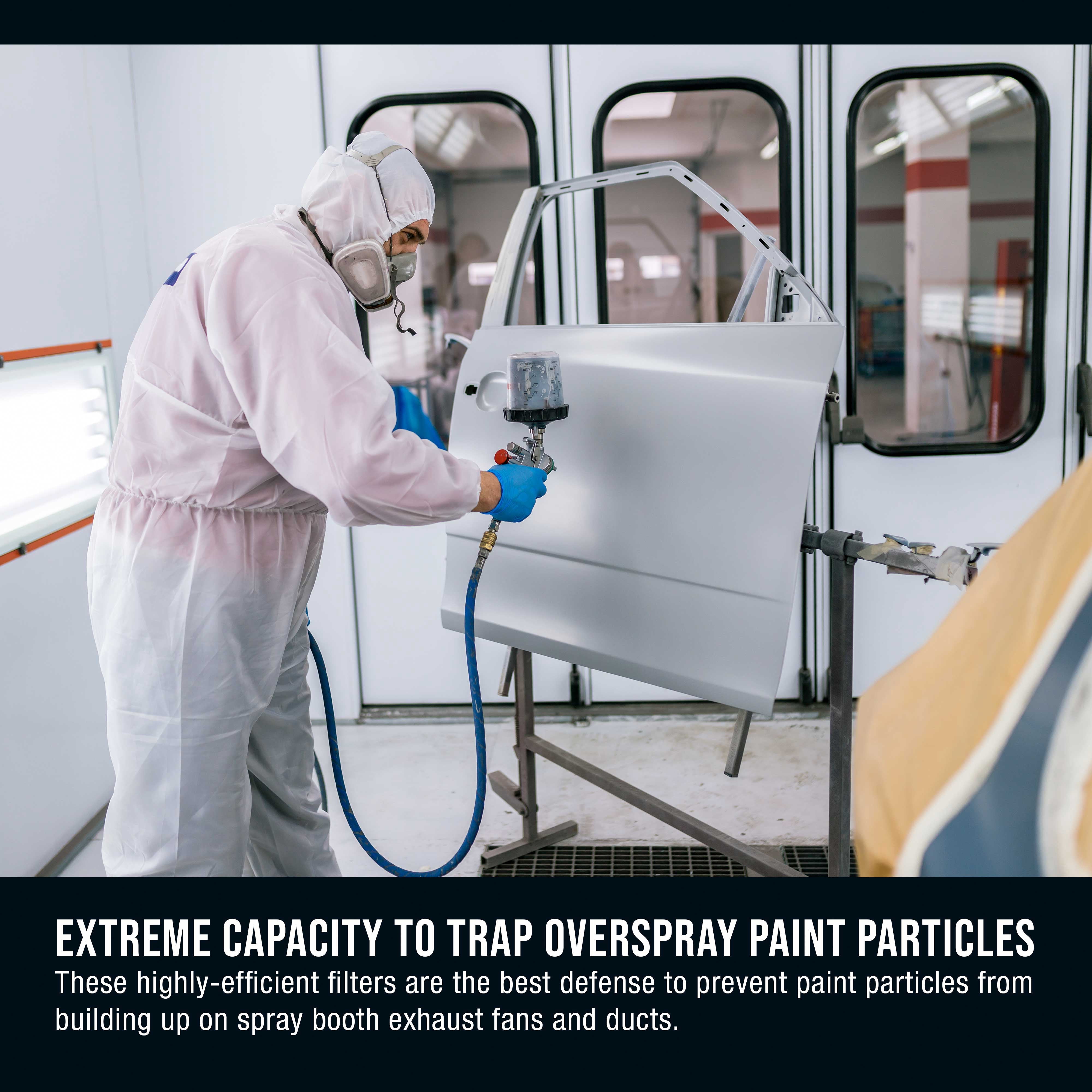 Master Elite Premium Paint Spray Booth Paint Arresstor Filter Panel 20" x 20", Box of 50 - Blue & White Panels - Filters Holds Dirt Particles Auto Car Refinish Booth