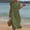 Army Green, variant on Wovilon Women's V-Neck Short Sleeve Shift Dress with Button Details, Cotton Linen Blend Loose Fit Casual Summer Midi Dress for Vacation and Daily Wear