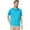 Downtown Blue, variant on Men's Short Sleeve Classic Fit Solid Stretch Performance Polo Shirt, Rouge Red, Large