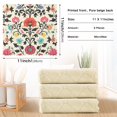 thumbnail image 6 of Yayeee 6 Pack Kitchen Dish Cloths for Washing Dishes Soft Absorbent Microfiber Towels, Beige Red Floral, 6 of 9