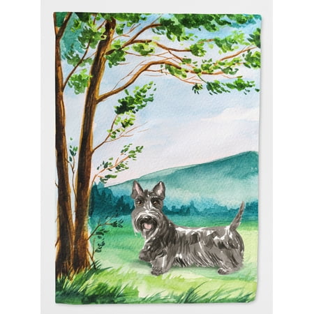 Under the Tree Scottish Terrier Flag Canvas House