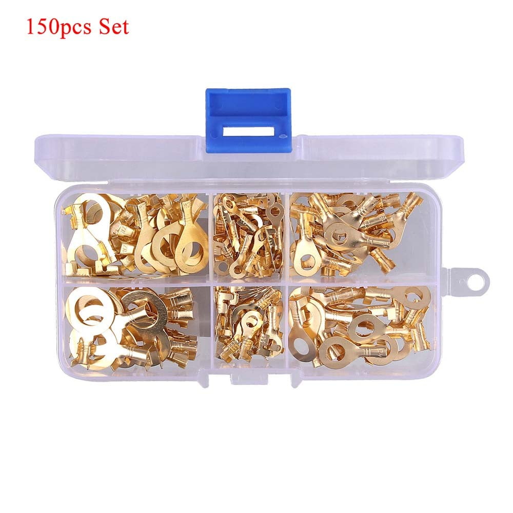 Accessories Cable Terminals Kit Parts 150pcs Package Brass Plated Ring 