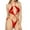 Red, variant on Clearance Sale 2025 Intimates Women's Occidental Style Sexy Lace Up Cutout Teddy Hip Off Bodysuit Funny Underwear