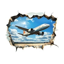 3D Wall Art Sticker Decal Airplane Design Sticker For Home Decor Vinyl Mural For Living Room Bedroom Kids Room