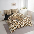 thumbnail image 4 of Manfei Cheetah Leopard Print Twin Bedding Sets 7-Piece for Teen, Vintage Western Fashion Bedding Comforter Set, Cow Skeleton Reversible Sheet Sets, Lightweight Room Decor, 4 of 8